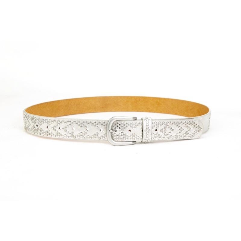 Mei Rhinestone-embellished belt - alloy buckle, women's heavy-duty rhinestone belt