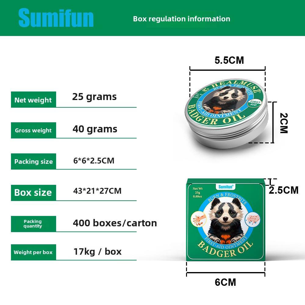

Sumifun Badger Balm Мазь от обморожения и ожогов для сухой, потрескавшейся кожи 40 г 40g