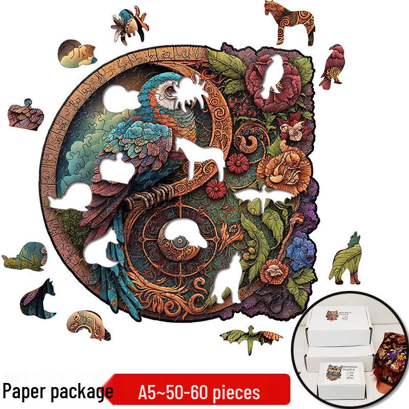 Irregular Animal Dog Penguin Wooden Puzzle in Stock