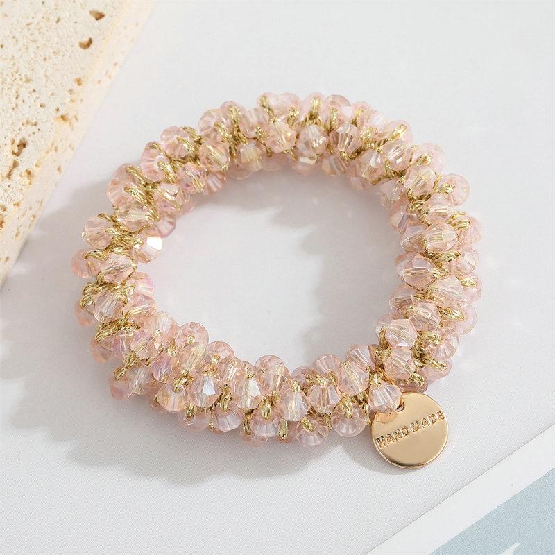 Korean Style Hair Bands Hair Ties Ins Rubber Band Fairy Hair Accessory Pearl Hair Band Dongdaemun Multicolor Crystal