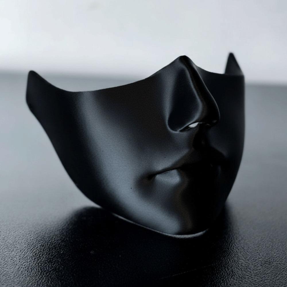 Hand-Painted Half Face Mask Retro Hanfu Mask Atmosphere Cosplay Mask Party