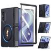 Samsung Galaxy Z Fold 8 Protective Case with Full Hinge Protection and Magnetic Ring Hidden Kickstand-Black