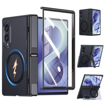 Προστατευτική Θήκη Samsung Galaxy Z Fold 8 με Πλήρη Προστασία Άρθρωσης και Μαγνητικό Δακτύλιο Κρυφή Βάση-Μαύρο