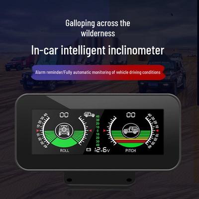 Universal Off-Road Inclinometer HUD with Voltmeter