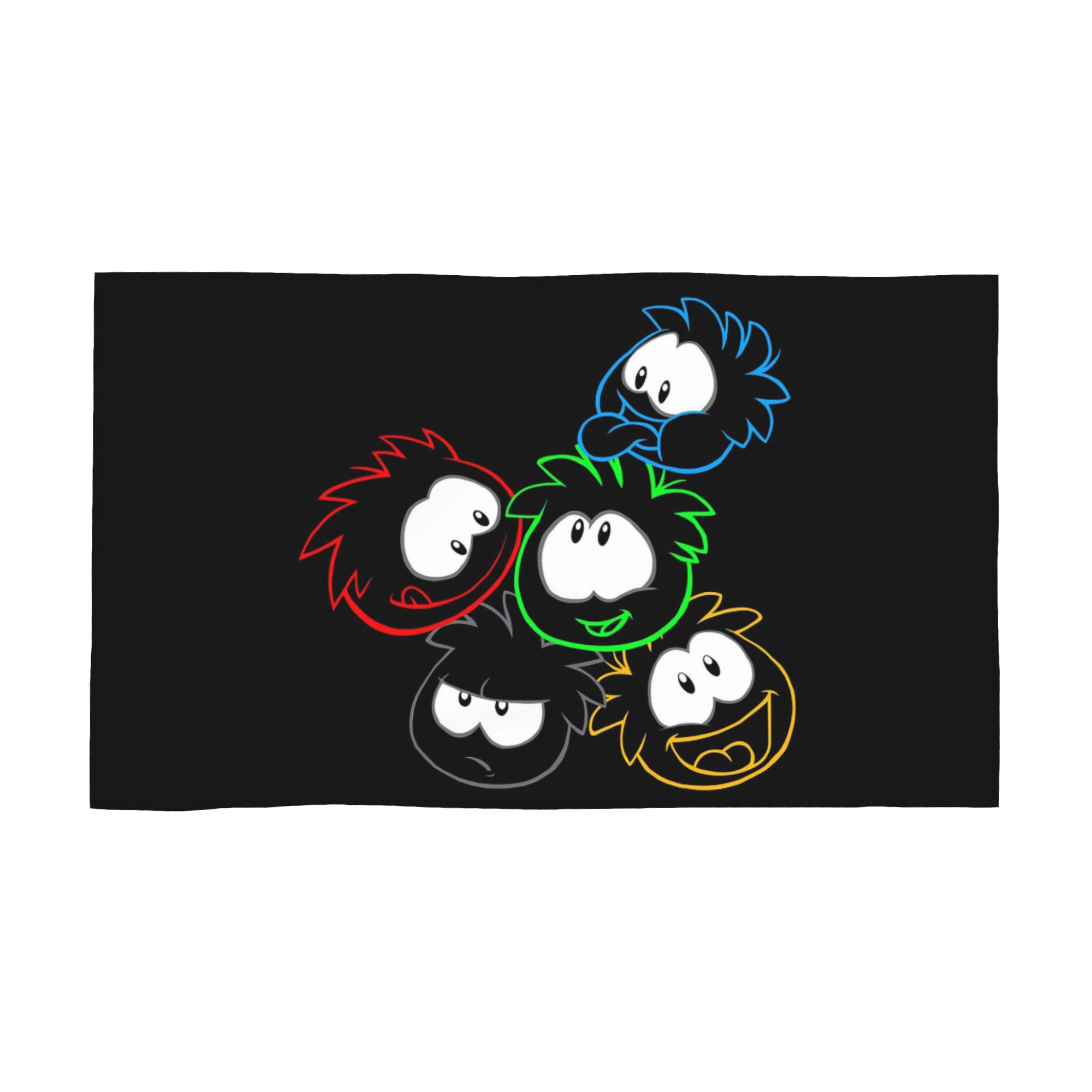 

Club Penguin Puffle Group Soft Face Towel Quick Dry Pool Bath Cotton Towels Breathable W30*H60(CM)