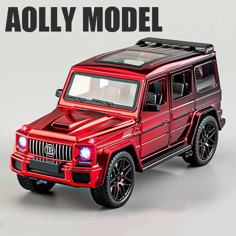 

1:24 Benzs G63 AMG SUV Alloy Car Model Sound and Light Pull Back Children s Toy Collectibles Birthday gift красный