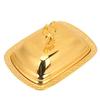 2pcs Swan Handle Lid Decorative Dessert Platter Gold Metal Fruit Plate  Buffet Serving
