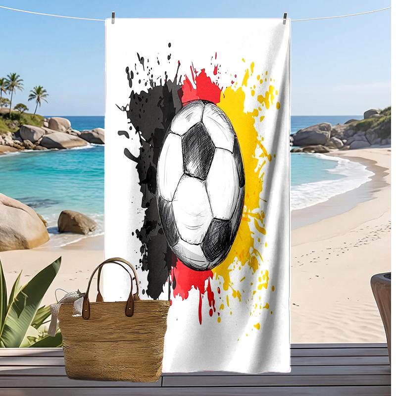 Germany National Football Team Printed Beach Towel Quick Dry Soft TowelPortable Large Rectangular Beach Blanket for Travel Swimming Pool
