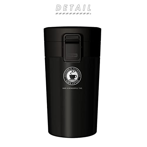 Asvel Stainless Steel Vacuum Insulated Portable Tumbler, 290ml, Black