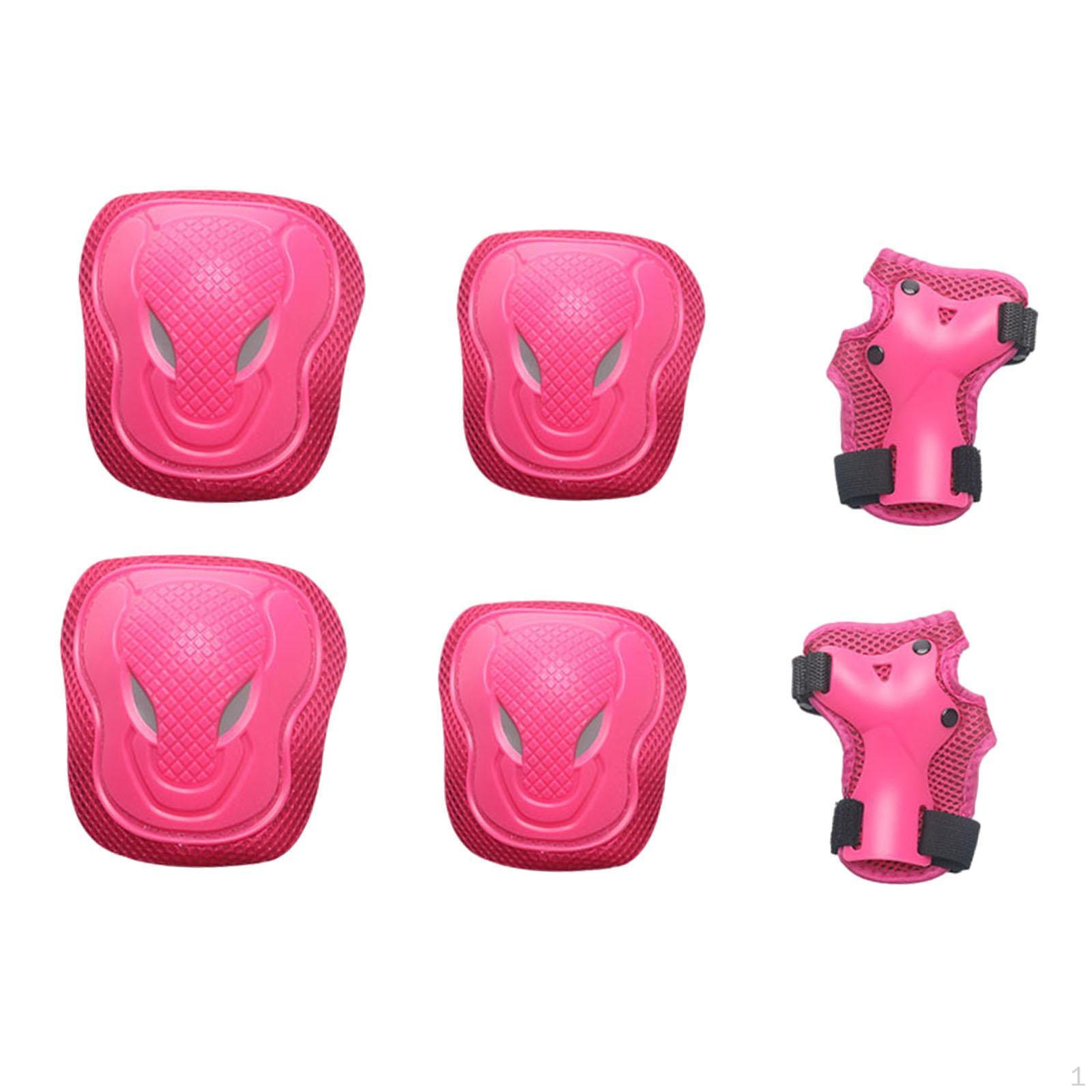 

Регульований Набір Захисного Спорядження з Накладками на Руки, Лікті та Коліна для Активного Відпочинку на Відкритому Повітрі Pink