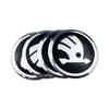 2025 New 4Pcs 56MM Car Wheel Center Hub Sticker for Skoda Octavia A7 Fabia Superb Kamiq Rapid Yeti Citigo Vision Kodiak Auto Acc