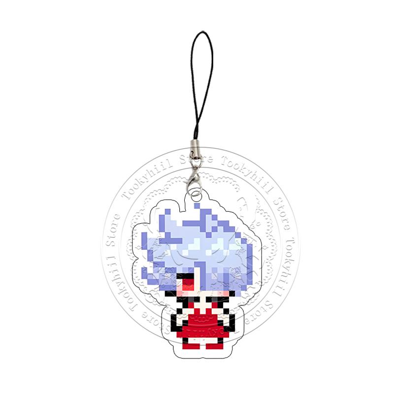 Pixel Panty Stocking with Garterbelt Phone Straps Key Charms Cosplay Props Bag Accessories Scanty Cartoon Pendant Festival Gift