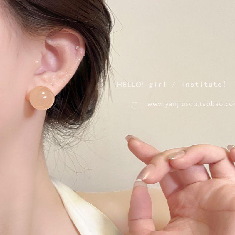 

Early Spring ~ Color Acrylic Jelly Stud Earrings 2025 New Arrival Hot-Selling Earrings Women s Seaside Vacation Photo Earrings Orange powder jelly beads stud earrings