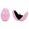 Double Opening Rose Shaped Pendant Box Velvets Lined Engagement Ring Holder Stylish Jewelry Organizer with Soft Interior
