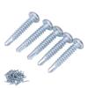 50 Pcs Round Head Self Drilling Screw 4.2x25mm Galvanized Steel Drill Screws for Furniture Repair