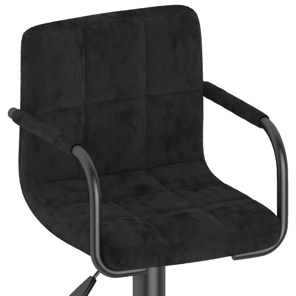 Vidaxl Hoker, Czarny, Obity Aksamitem