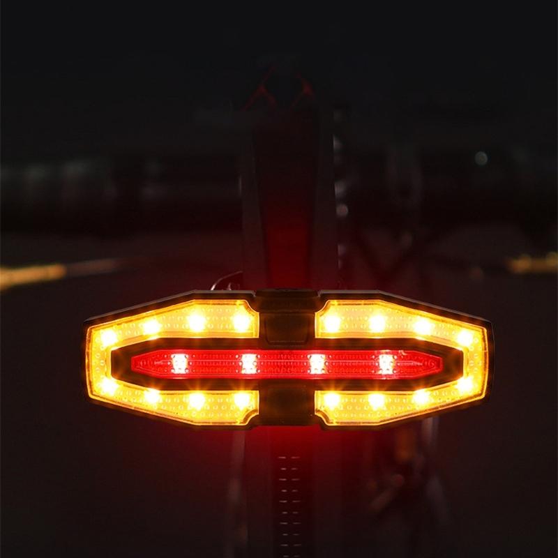 Solarladung 4 Beleuchtungsmodi Sicherheitswarnung Rücklicht LED Fahrräder Rückleuchte Wasserdichtes Rücklicht Fahrräder Rücklicht