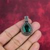 Indicolite Gemstone Pendant, 925 Solid Sterling Silver Pendant, Handmade Antique Jewelry, Gift For Mother Day