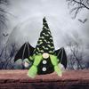 1Pc Halloween Decor Elf Decoration Gnome Dolls Party Supplies Handmade Plush Doll with Bat and Spider Patterns with Bat Wings