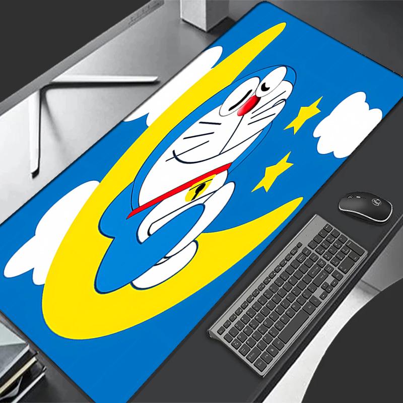 Doraemon Theme Premium Non-slip Mouse Pad with Stitched Edges,Durable Rubber Material,for Desktop & Gaming Great Gifts