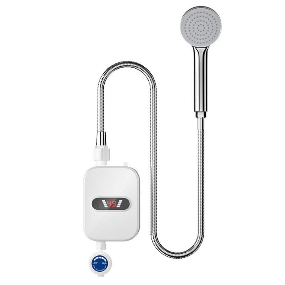 

3000 Вт мгновенный водонагреватель цифровой дисплей портативный электрический нагреватель 110 В 220 В водонагреватель для ванной комнаты горячая вода душ EU белый