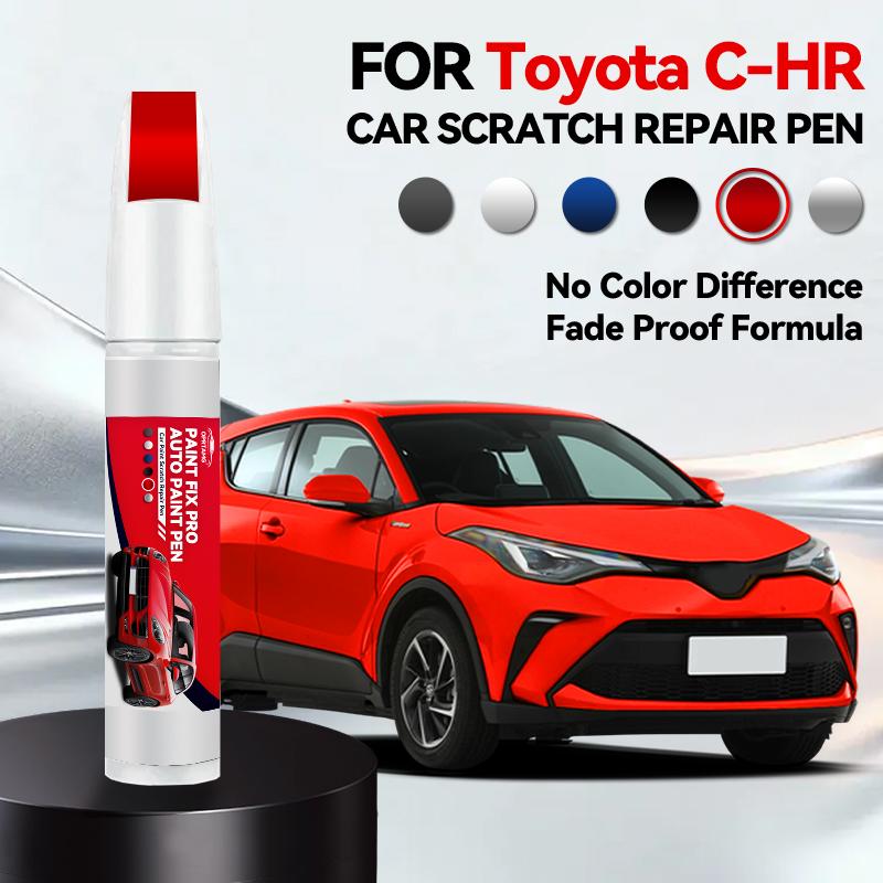 OPRTAMG Zweckfahrzeug Für Toyota C-HR Autolack Reparaturstift Ausbesserungs Kratzerentferner DIY Autozubehör Schwarz Weiß Blau Rot