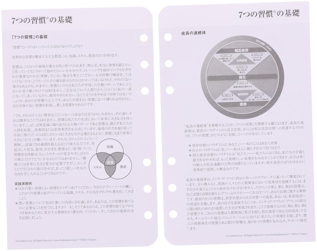 Franklin Planner "7 Habits" Daily Refill, 12-Month Edition, Starting January 2026, Compact, 86607