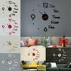 Elegant Large Wall Clock With 3d Stickers And Roman Numerals For Home Decor