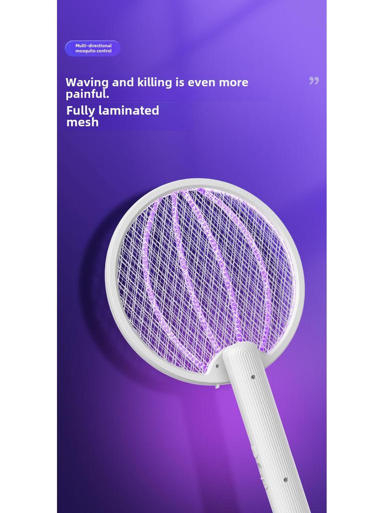 2023 4-in-1 Foldable Electric Mosquito Swatter & Trap with Rechargeable Light