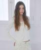 Deliscent Punching Button Hooded Top [Cream]