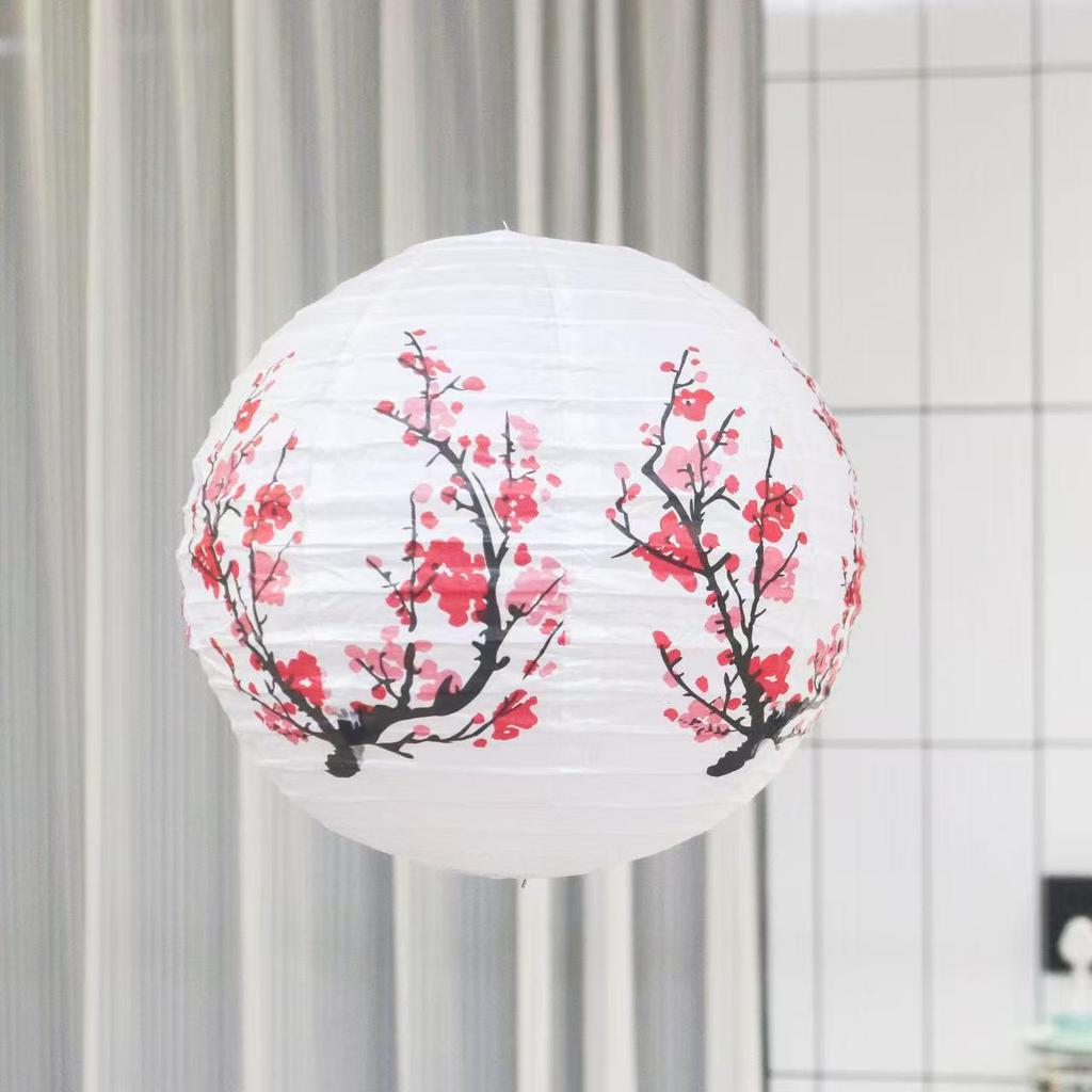 Traditional Plum Blossom Pattern Hanging Lanterns for Weddings & Parties