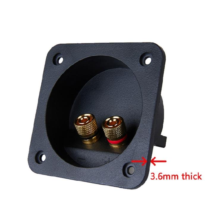 Universals Speaker Terminals Box For DIY Sound Projects With Two Binding Posts And 68mm Cutout Diameter