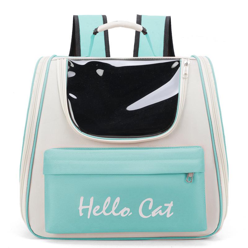 Portable Breathable Cat Backpack, Scratch Resistant Oxford Cloth Pet Bag, Foldable Outdoor Travel Pet Carrier