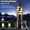 High-power LED aluminum flashlight Rechargeable torch Outdoor searchlight Portable camping light With telescopic zoom