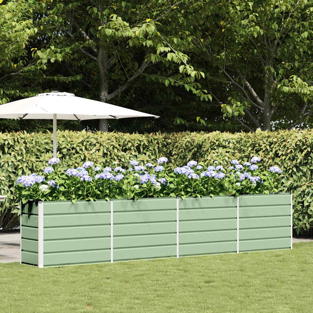 Planter Box Pastel Green 385 X 50 X 77 Cm Galvanized Steel
