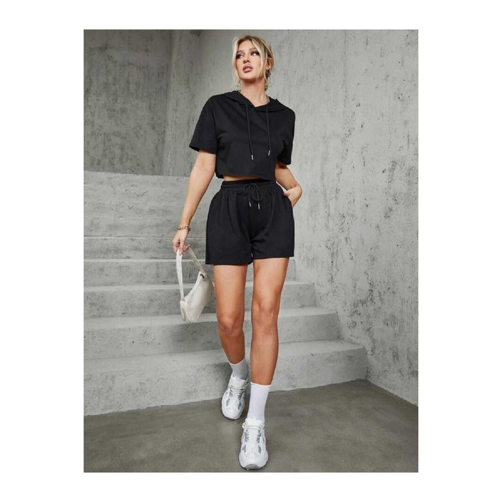 Szare damskie szorty z bawełny czesanej