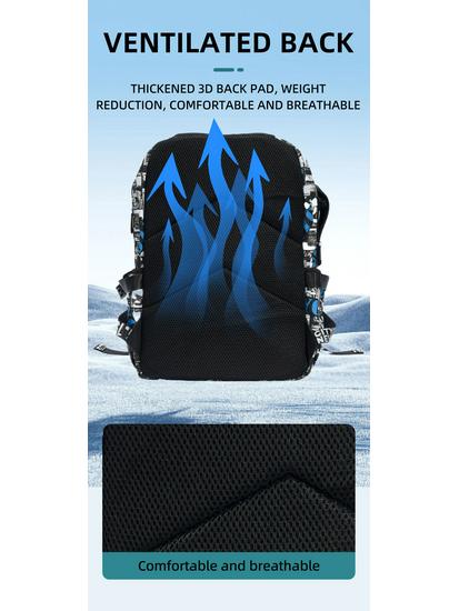 Shark Design Lightweight Oxford School Backpack for Boys