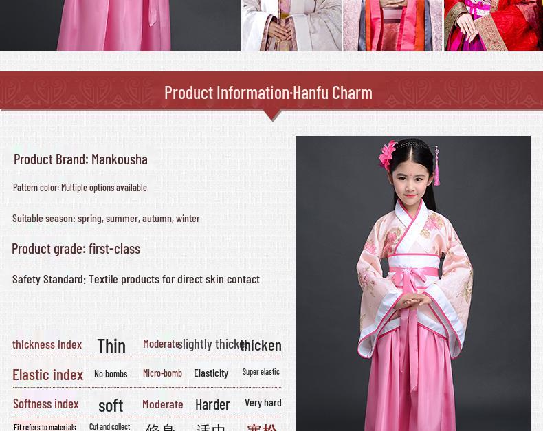 Children's Hanfu Fairy & Guzheng Performance Costume - Women's New Tang Suit Style