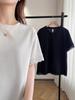 2026 Korean Style Plus Size Casual Lace Patchwork Round Neck Short Sleeve Top for Chubby Girls
