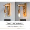 Retro Træ Væglampe E27 Vintage Væglampe Armatur Indendørs Hjemmeindretning Spisestue Natbordlampe Soveværelsesbelysning