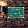 Tin Sign North New York City  Interstate Route Number Plaque Retro Metal Wall Art for Garage Bar Pub Home Decor Vintage   Gift