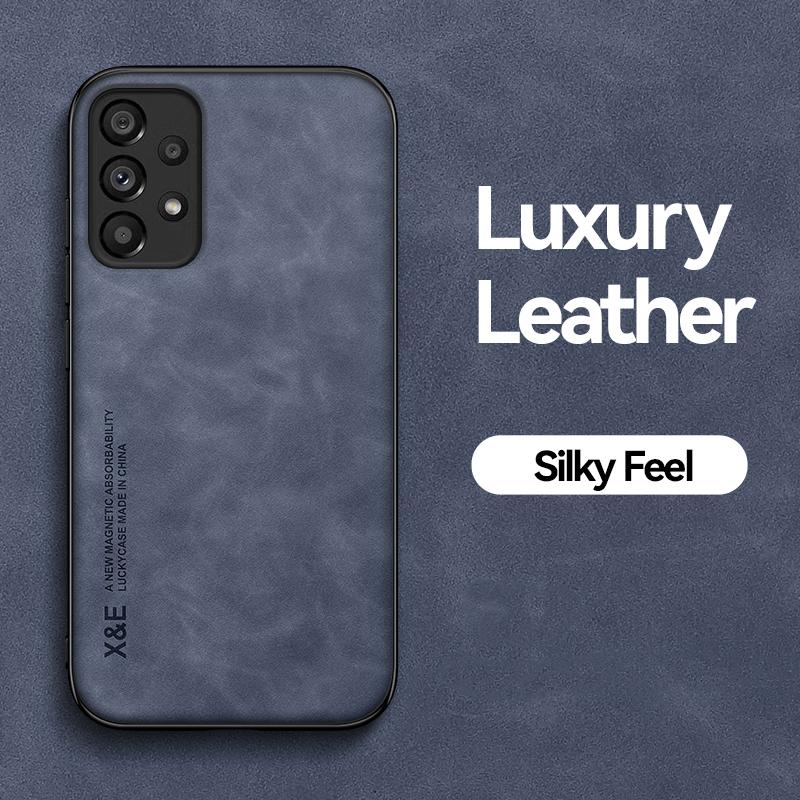 

Встроенный магнитный роскошный кожаный чехол для телефона Samsung Galaxy A51 A71 A21S A12 A52 A72 A33 A53 A73 A13 M33 A50 матовая задняя крышка XX