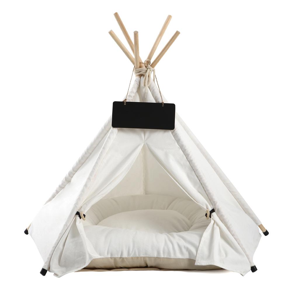 Cozy Detachable Pet Tent House Winter Warm Cat Dog Bed Washable Cushion Mat for Kittens Puppies Indoor Outdoor Shelter