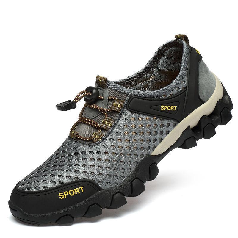 Summer New Mesh Men's Shoes Breathable Mesh Casual Hiking Shoes Outdoor Wading Shoes