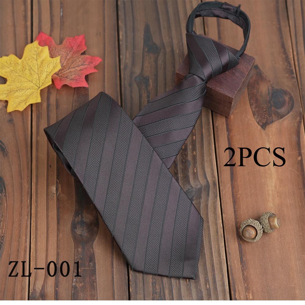 Tie 8cm Wide Retro Brown Style Lazy Tie Striped Tie Men's Business Casual Coffee Fashion Suit Tie