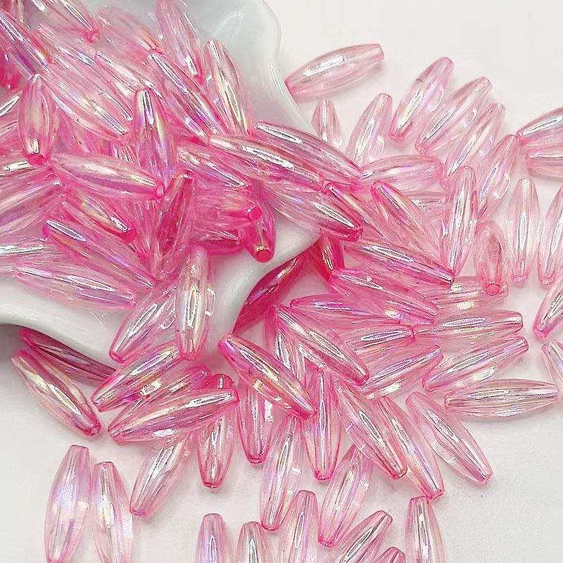 6x19mm Iridescent AB Oval Water Drop Acrylic Beads for DIY Handmade Crafts