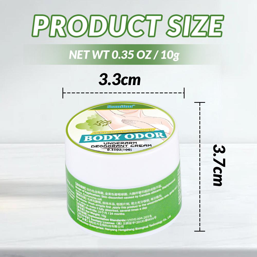 Sumifun 10/20/50 ML Relieve Body Odor Herbal Ointment Underarm Sweat Odor Removal Lasting Deodorizer Eliminate Bad Smell Antiperspirants