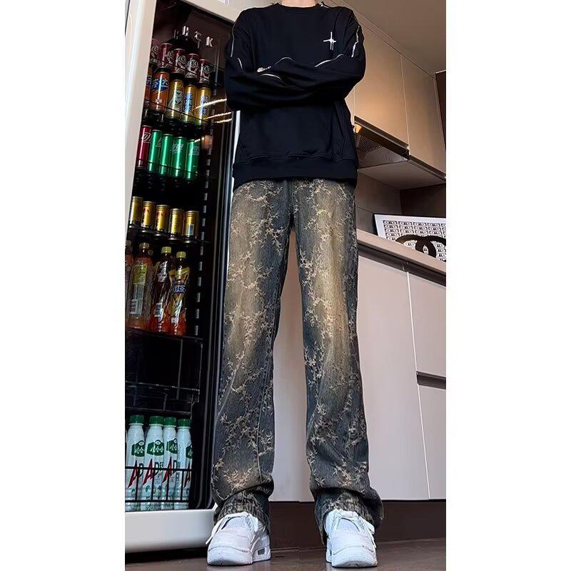 2023 West Coast High Street American Men's Trendy Hip-Hop Jeans