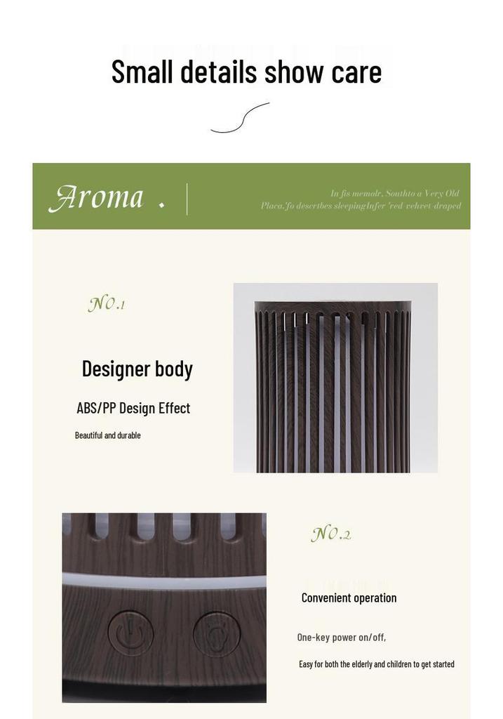 Ultrasonic Aroma Diffuser: Hollow Design, Seven-Color Night Light, Desktop Essential Oil Aromatherapy Humidifier