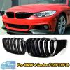 Auto Frontstoßstangengrill Racing Grill für BMW 4er F32 F33 F36 M3 F80 M4 F82 12–18 Dual-Lamellen glänzend schwarz Zubehör